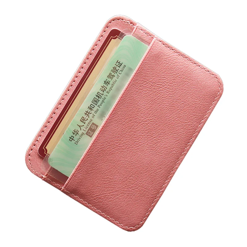 RFID Blocking PU leather Women Credit Card holder Mini Travel Wallet Bus Card Case ID Purse Coin Pocket Slim Men Cardholder