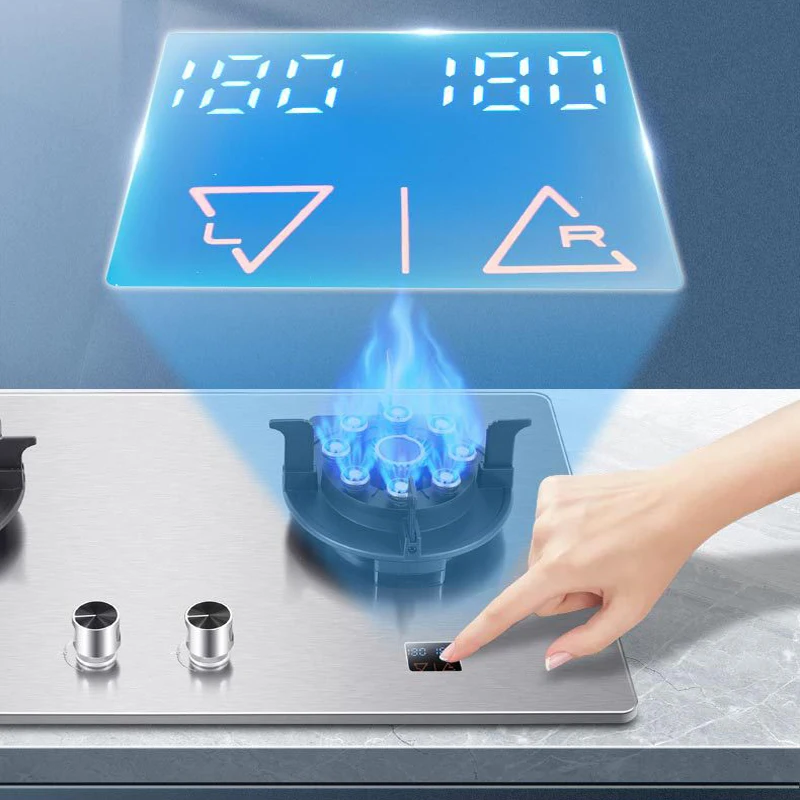 419H ฝังเตาแก๊สสแตนเลส/4.8Kw สูงอาวุธครัวเรือนเตา/Reversible คู่เตา Magic จานเตา