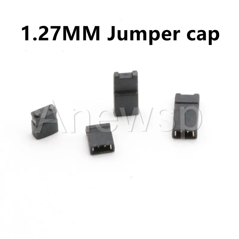 50PCS 1.27mm Pitch Jumper cap/short circuit cap spacing Short / Long Type 1.27 connector row stitch short link jumper