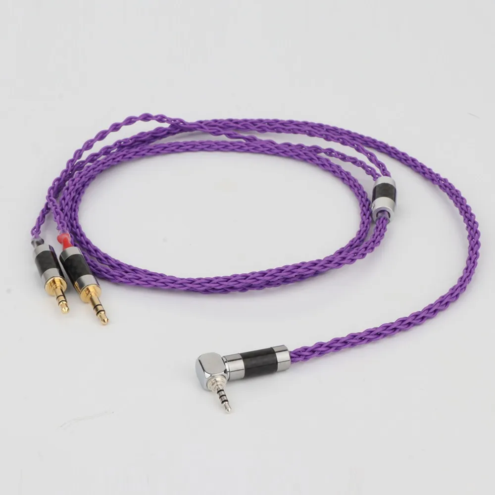 High Quality 7N Silver Plated Replacement Headphones Cable Audio Upgrade Cable right angle 2.5mm TRRS to 3.5MM stereo