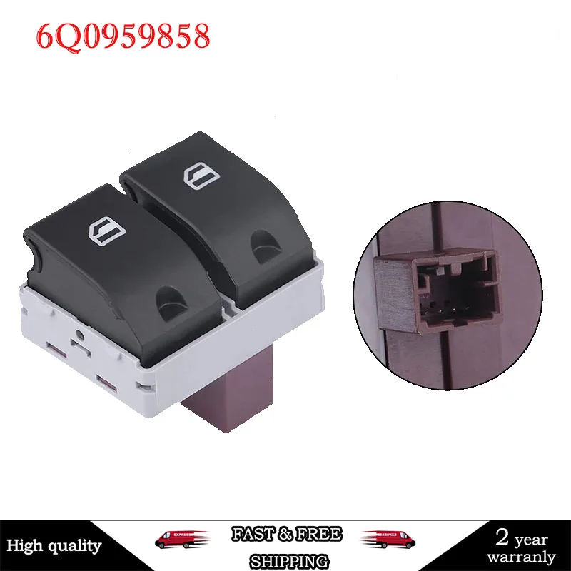 For Seat Ibiza Cordoba 2002 2003 2004 2005 2006 2007 2008 2009 Electric Power Window Switch Button 6Q0959858