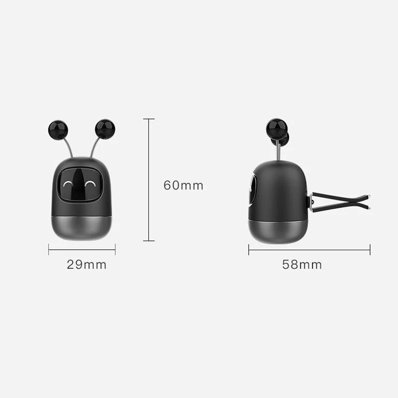 New Car Air Freshener Cute Robot Aromatherapy Auto Air Outlet Perfume Long-lasting Car Fragrance Clip Diffuser Solid Car Perfume