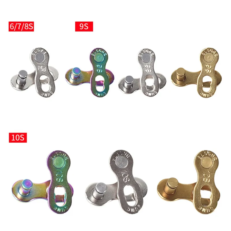 2 Pairs Bicycle Chain Link Connector Lock Set MTB Road Bike Chain Quick Release Buckle for 6/7/8/9/10/11 Speed