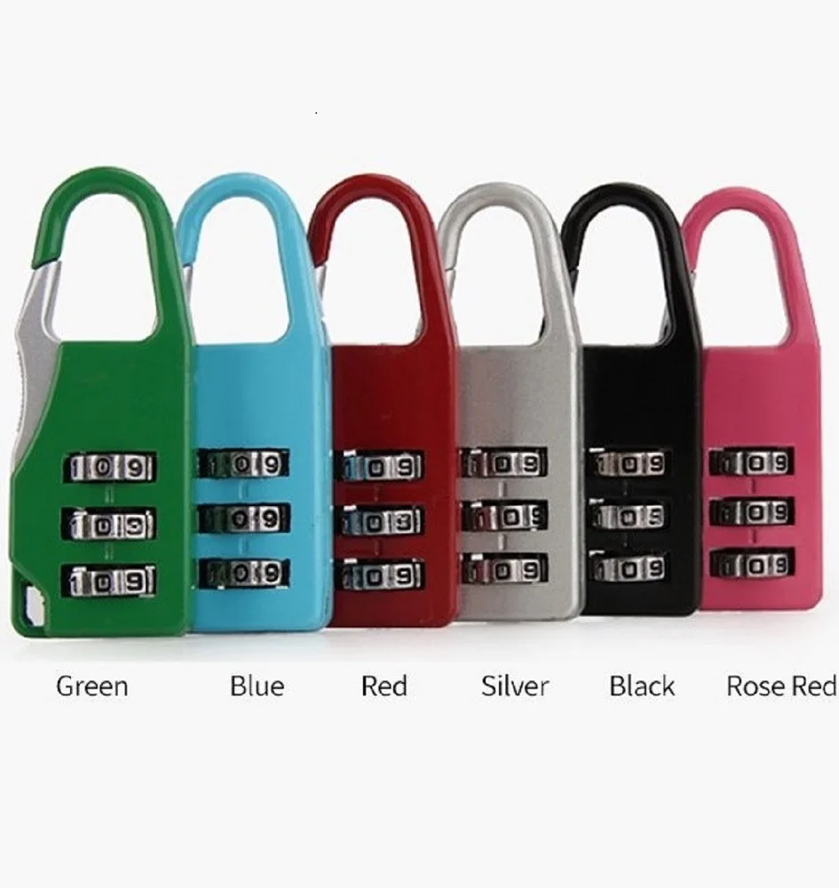 

High Quality multiple colour Travel Password Lock Zinc Alloy Digit Code Security Padlocks Case for Suitcase Luggage Coded Lock