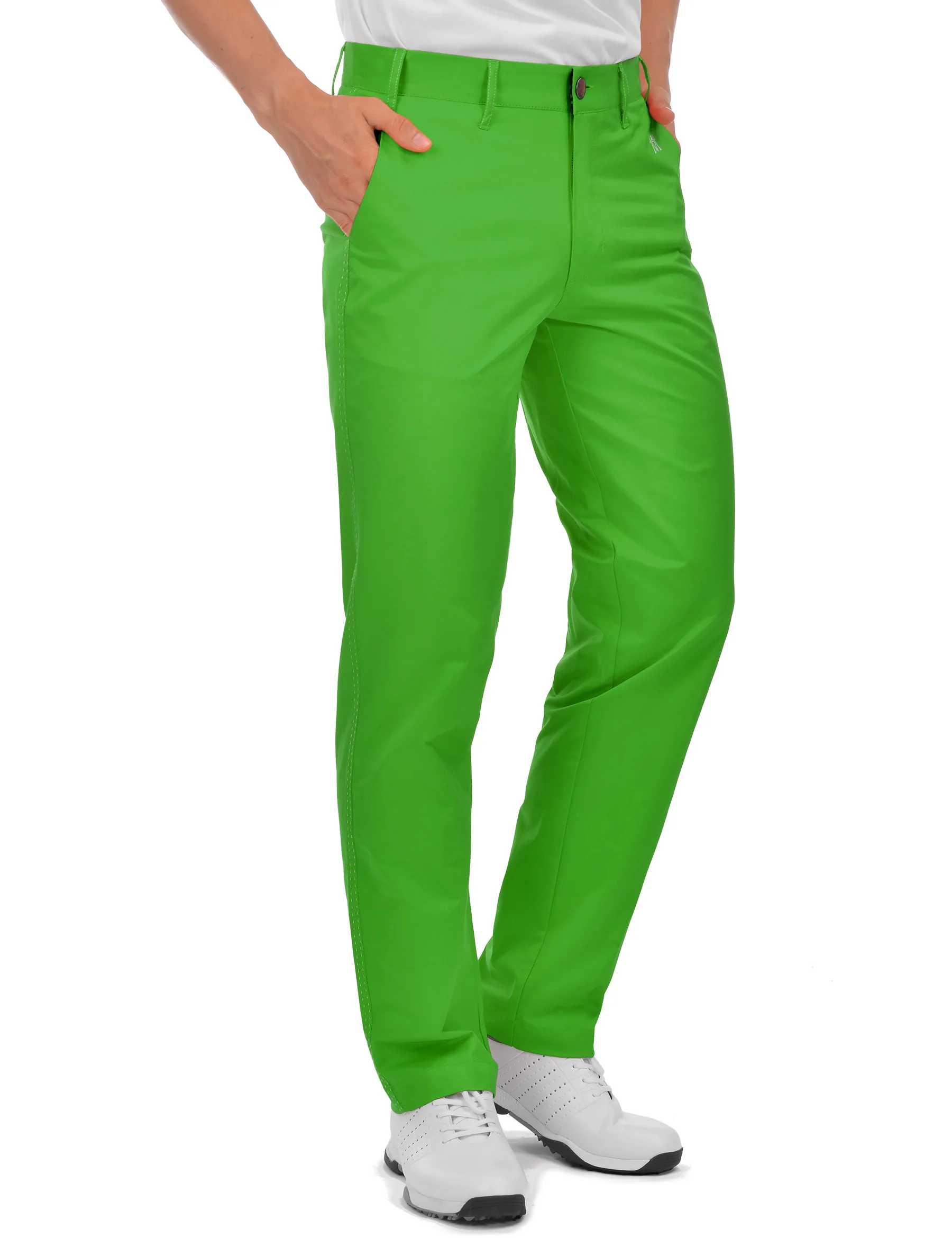 Calça de golfe elástica respirável masculina, calça comprida casual de lazer, ajuste seco rápido, primavera e verão