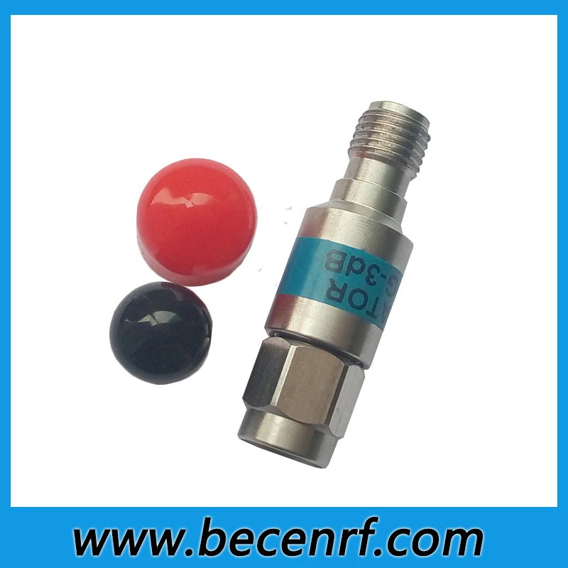 Stainless steel 2W SMA  RF Fixed Attenuator DC-6GHz 50Ohm 1db 3db 5db 6db 10db 15db 20db 30db Coxial Connector