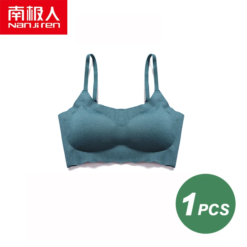 NANJIREN Women Seamless Bras gathers shock proof thin pad Bra Comfortable No Wire Brassiere Sport Underwear Sexy Female Lingerie