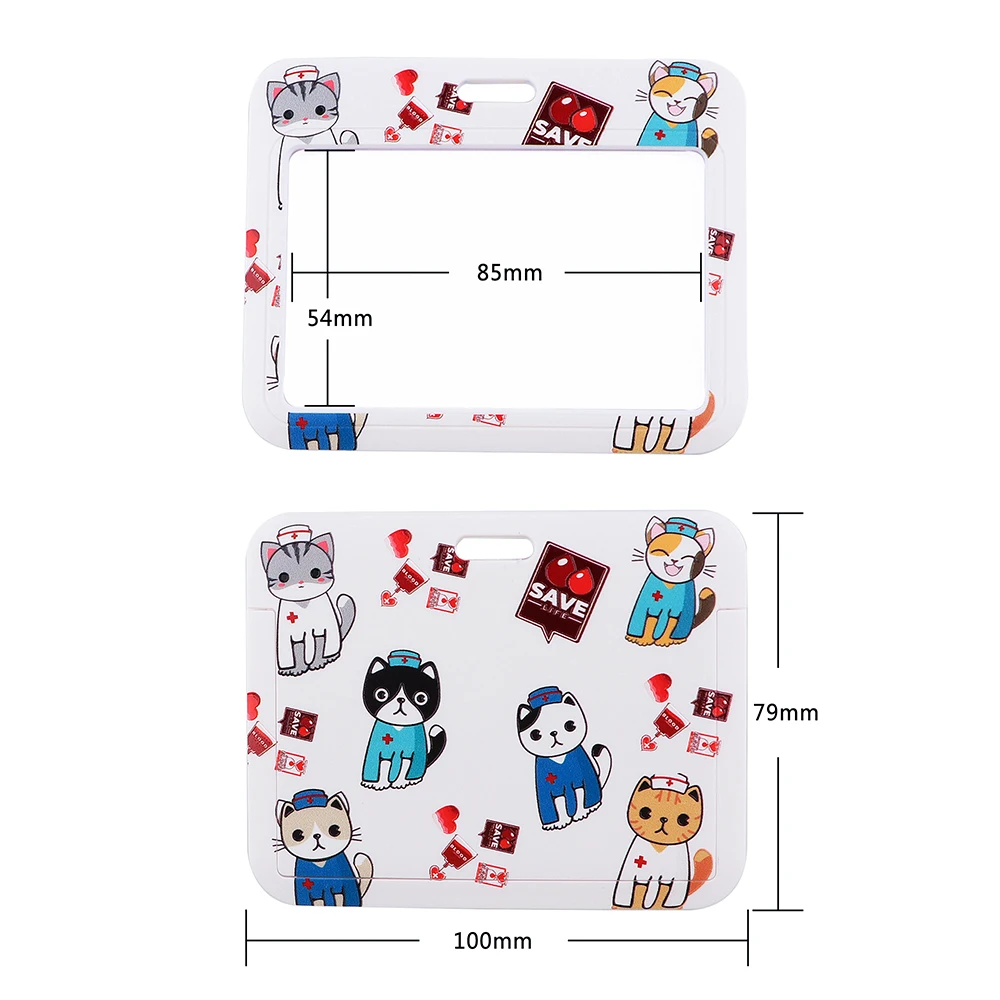 Medical Doctor Cat Bank Credit Card Holder Wallet Bus ID Name Work Card Holder For Nurse Doctor Card Cover Business Card