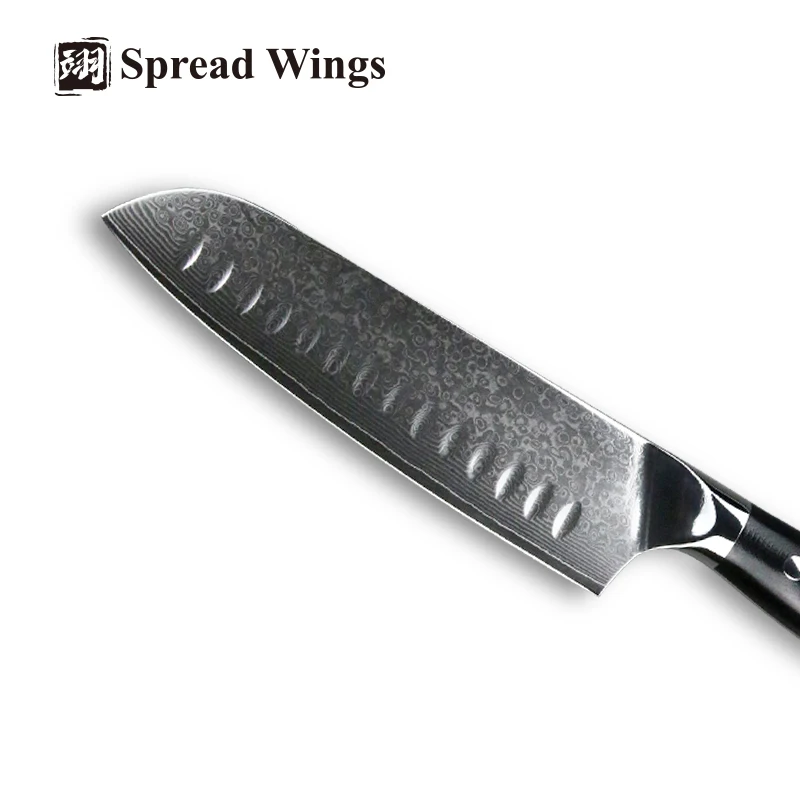 SW Knives 7 Inch VG10 Japanese Damascus Steel Santoku Knife  for  Vegetables Meat Fruits Handmade G10 Handle Gifts Presents 2023