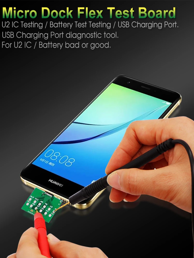 Micro USB Dock Flex Test Board dla iPhone 6 7 8 i Android Phone U2 Battery Power Charging Dock Flex Easy Testing Tool — zdjęcie 2
