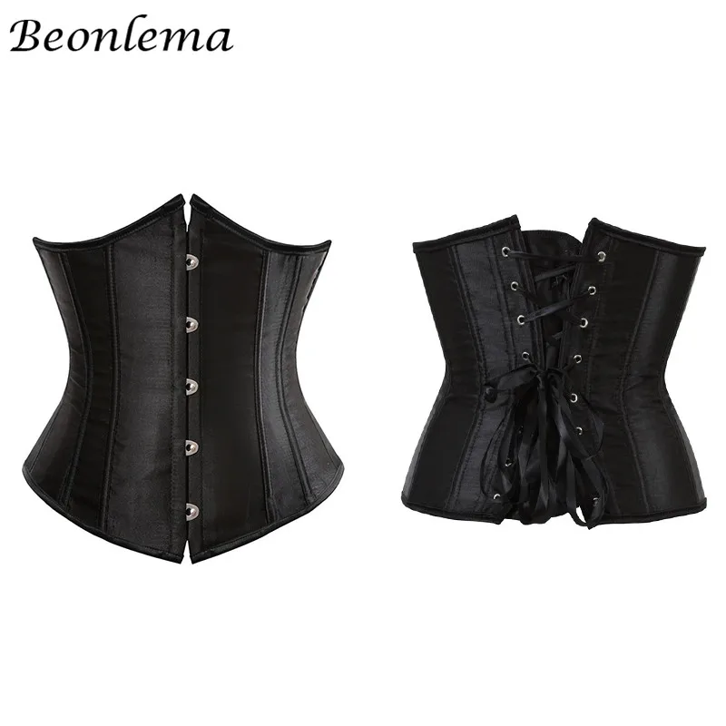 Beonlema Women Underbust Corset White Pink Sexy Bustier Slimming Corsets Plus Size Waist Corset Soft Corsage Bridal Clothes