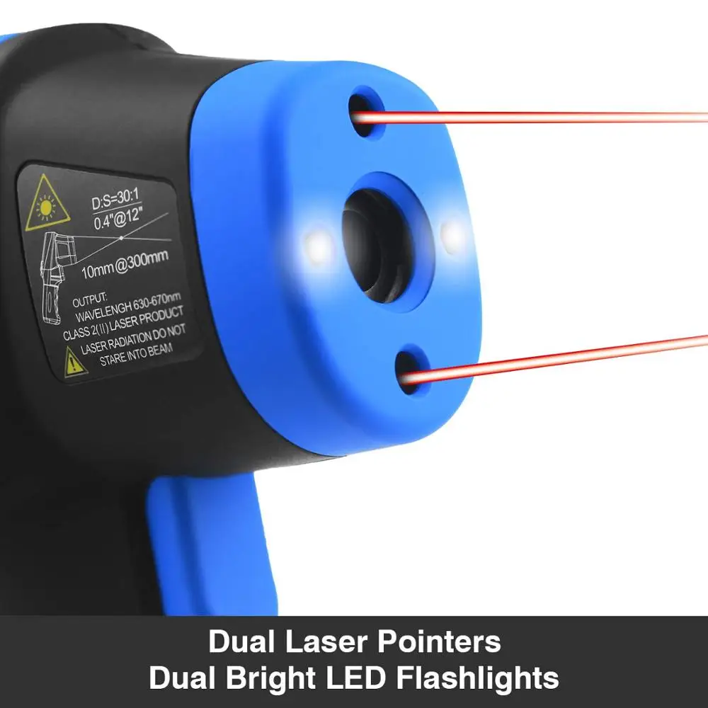 -50℃ to 1500℃ Laser Thermometer Gun Pyrometer 30:1High Temp Infrared Thermometer Digital IR Temperature,BT-1500