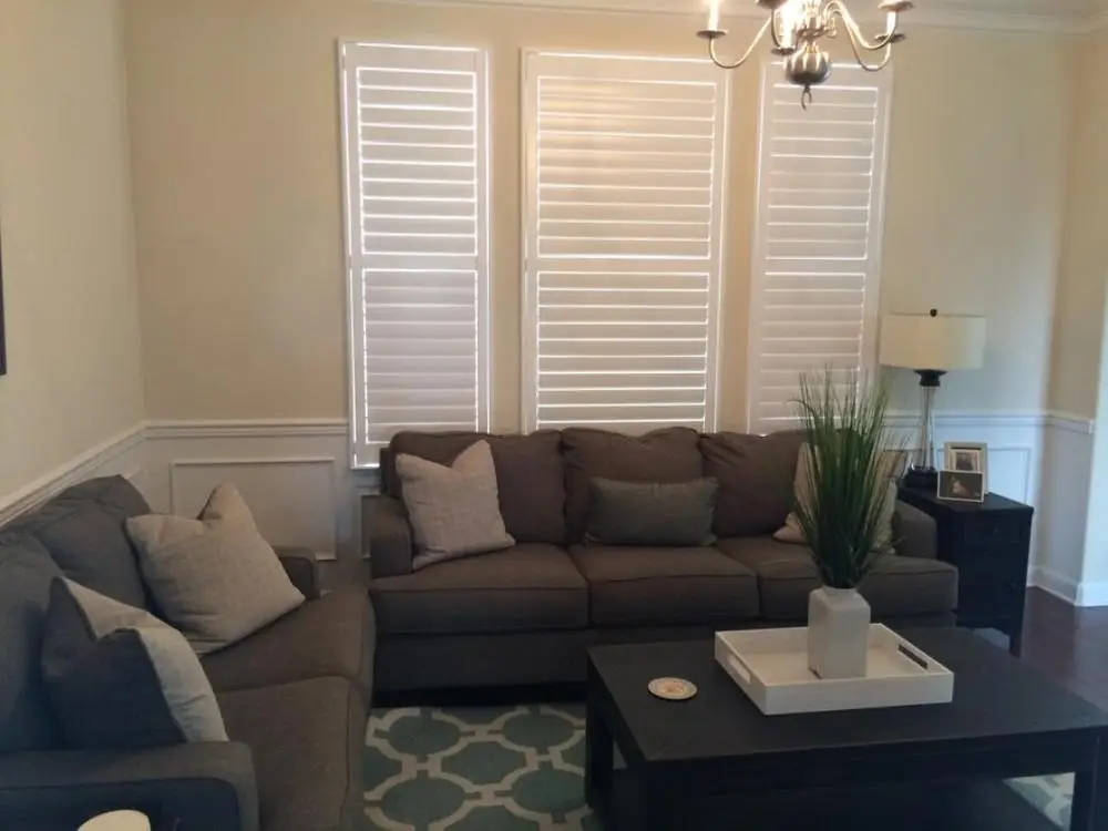 Custom Basswood Plantation Shutters Wooden Blinds Solid Wood Shutter Louvers PS251