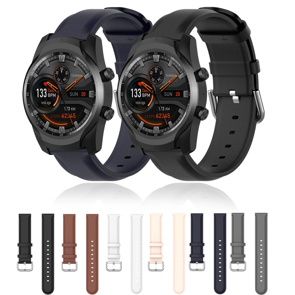 Bao Da Dây Đeo Cổ Tay Cho Ticwatch Pro 3/3 GPS/Pro 2020 4G ESIM Đồng Hồ Thông Minh Thay Thế Vòng Tay Cho ticwatch E2/S2/GTX Correa