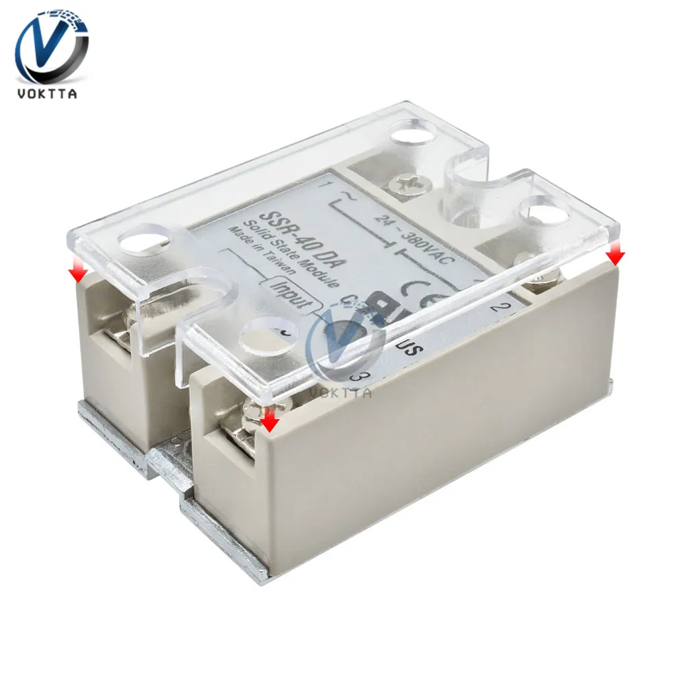 SSR Solid State Relay Plastic Cover Transparent Protection for Solid State Relay Front Cover Stand Suitable for SSR Protection