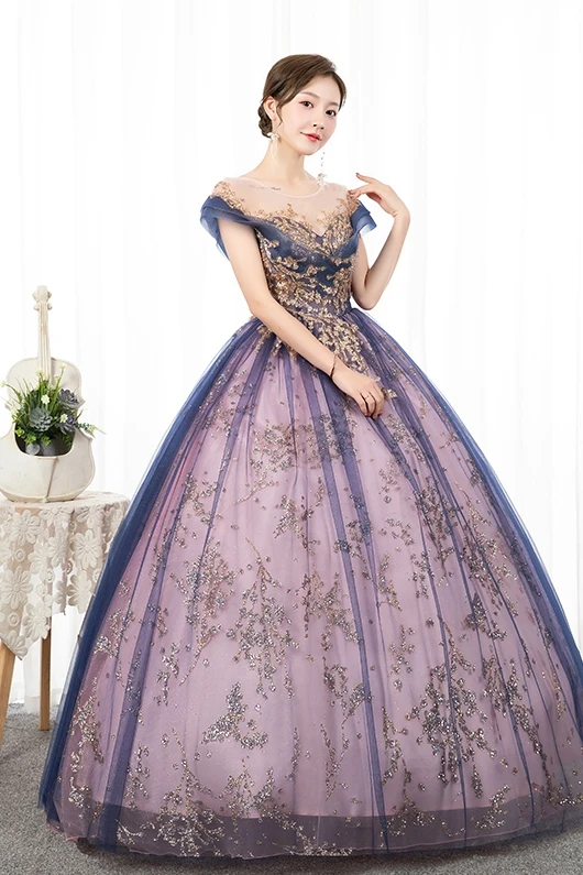 Robe de Rhde luxe à manches courtes, robe de soirée formelle, longueur au sol, robes de Quinceanera vintage, 2023