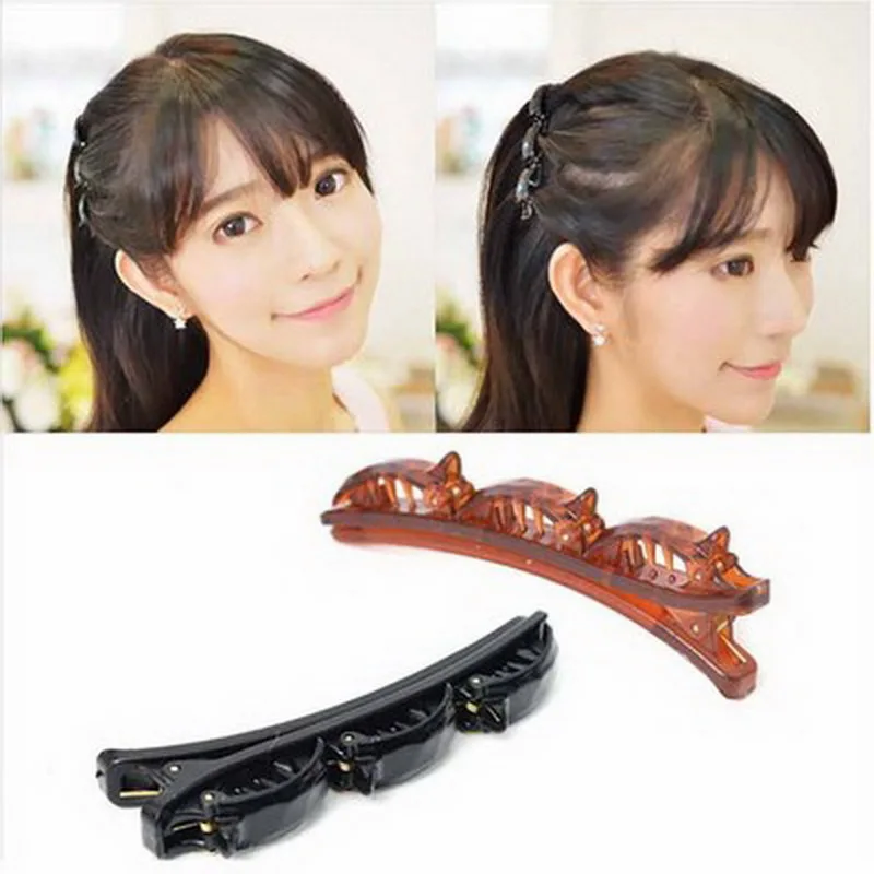 2021 Women Elegant Pearls Headband with clip Girls fashion Hairbands Black Braider Bangs Hairpin Styling Tool Hair Accessories