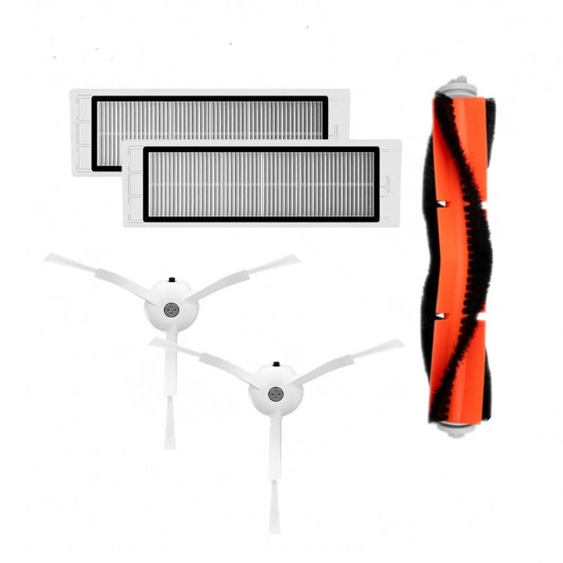 Набор из 4 основной щетки, 8 боковых щеток, 4 шт. HEPA-фильтров для Xiaomi Vacuum 2 Roborock S50 Mi, детали устройства для чистки робота