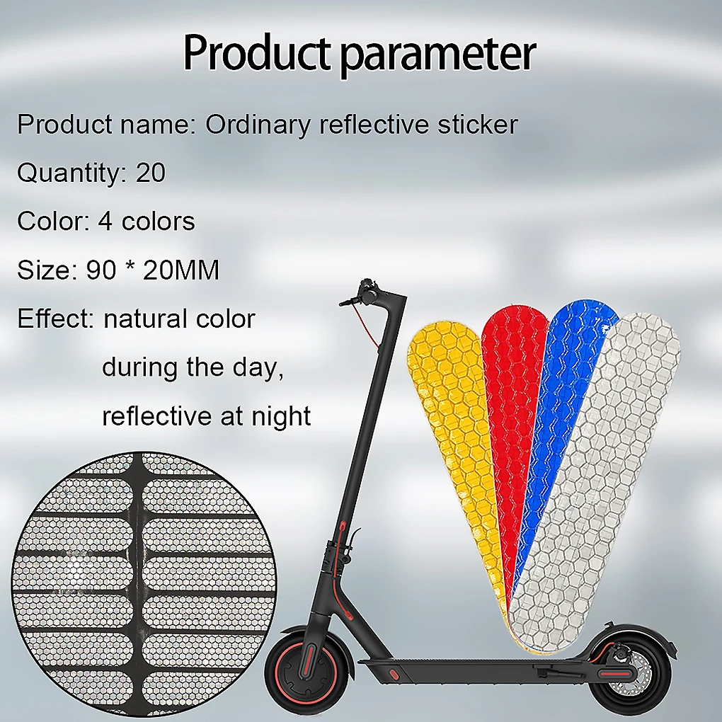 Electric Scooter Eflective Sticker for Xiaomi M365 1S Pro2 Body Reflective Sticker Warning Reflector for Ninebot Es2 Max G30