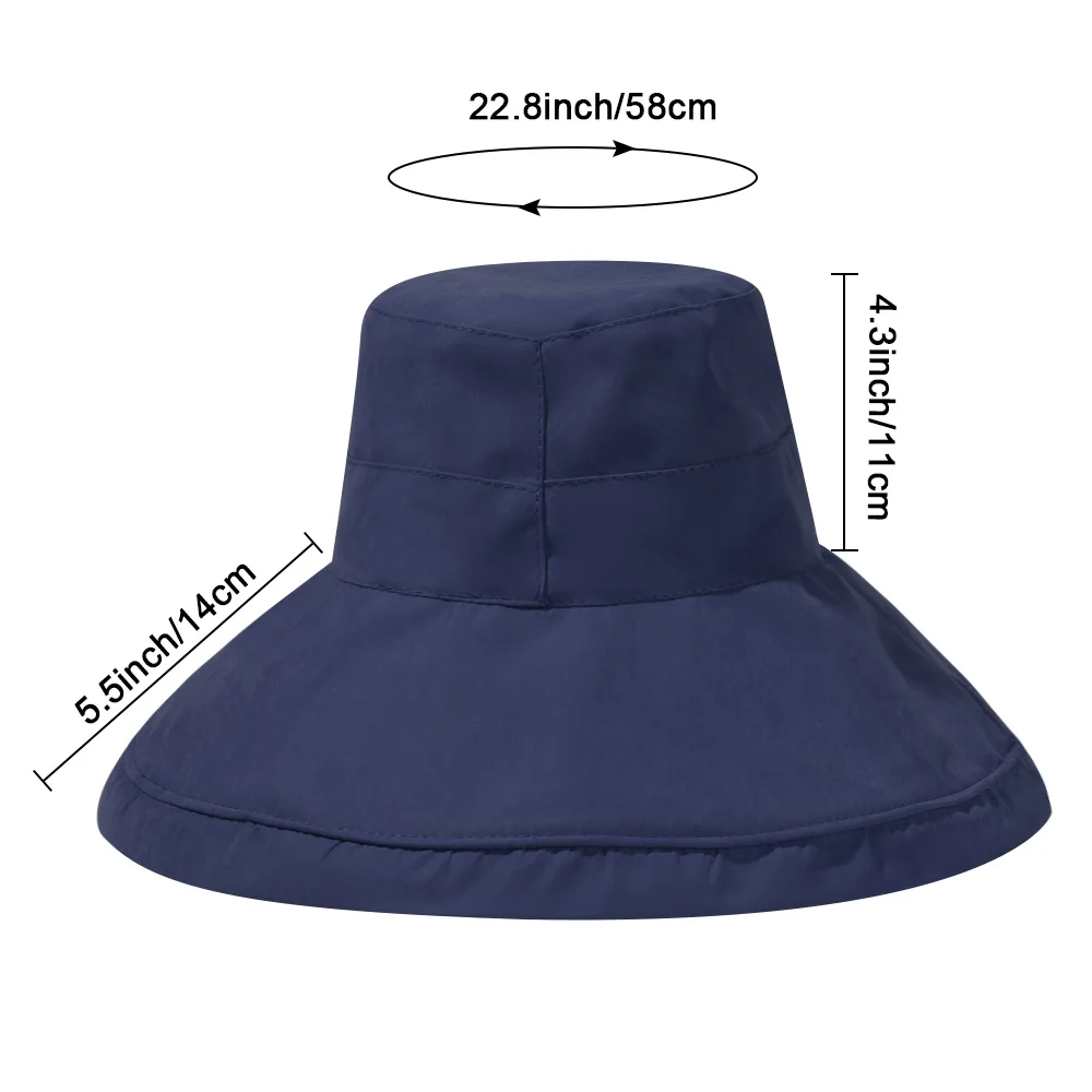 1Pc Summer Big Brim Sun Hat For Female Seaside Sun Protection UV Beach Cap Japanese Wild Fisherman Hat with Windproof Rope Gifts