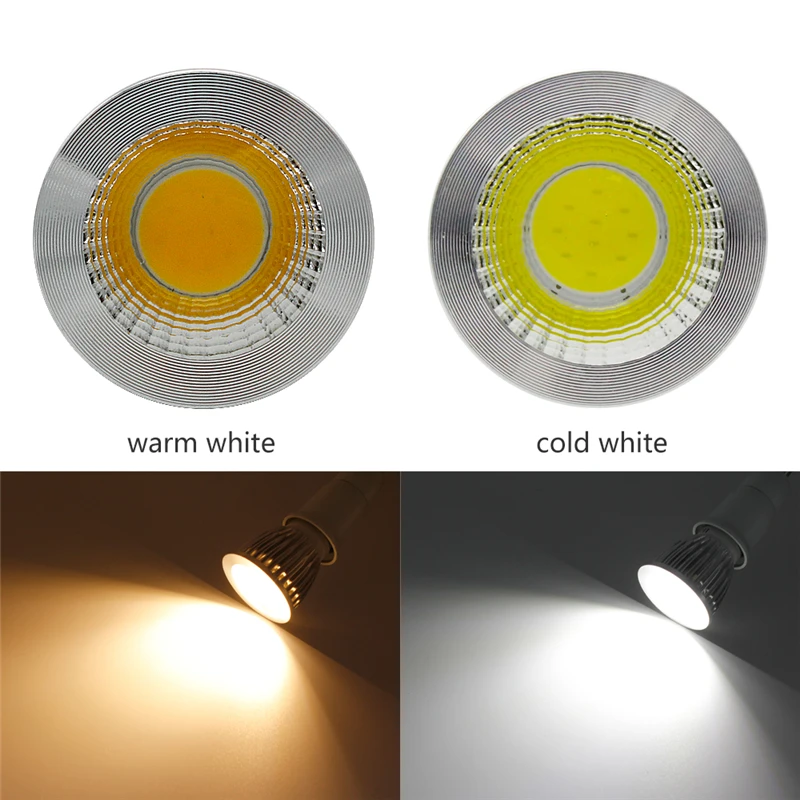 COB led spotlight 9W 12W 15W 18W led lamp GU10/GU5.3/E27/E14 85-265V MR16 12V Cob led bulb warm white cold white bulb led light