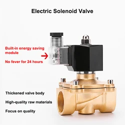DN15-DN50 Energy Saving Waterproof Normally Closed Motorized Solenoid Valve Brass Switch Valve Water Valve AC220V DC24V