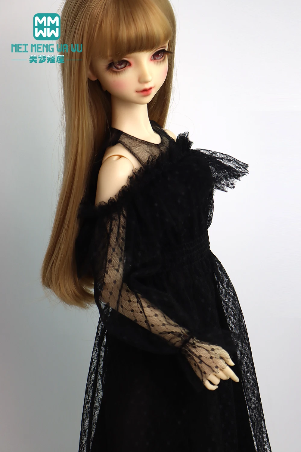 

58-60cm 1/3 DD SD BJD Dolls clothes Toys Ball Jointed Doll Girl gift Fashion black wedding dress