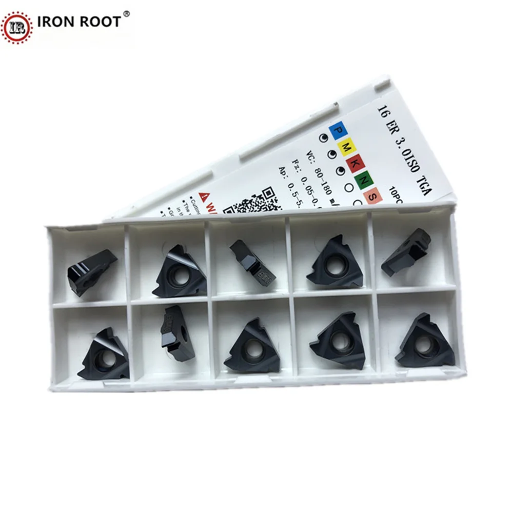 

Оригинальная твердосплавная резьбовая вставка IRON ROOT 16ER 16IR 0,5ISO TGA со сменной резьбой для держателя инструмента SER SEL, токарный станок с ЧПУ