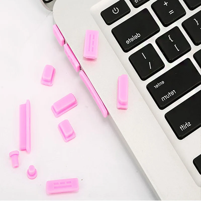 Силиконовый разъем для передачи данных, защита от пыли, заглушка для Apple Macbook 11Air 13Air 13 Pro, набор пылезащитных заглушек для ноутбука 12 шт./компл.