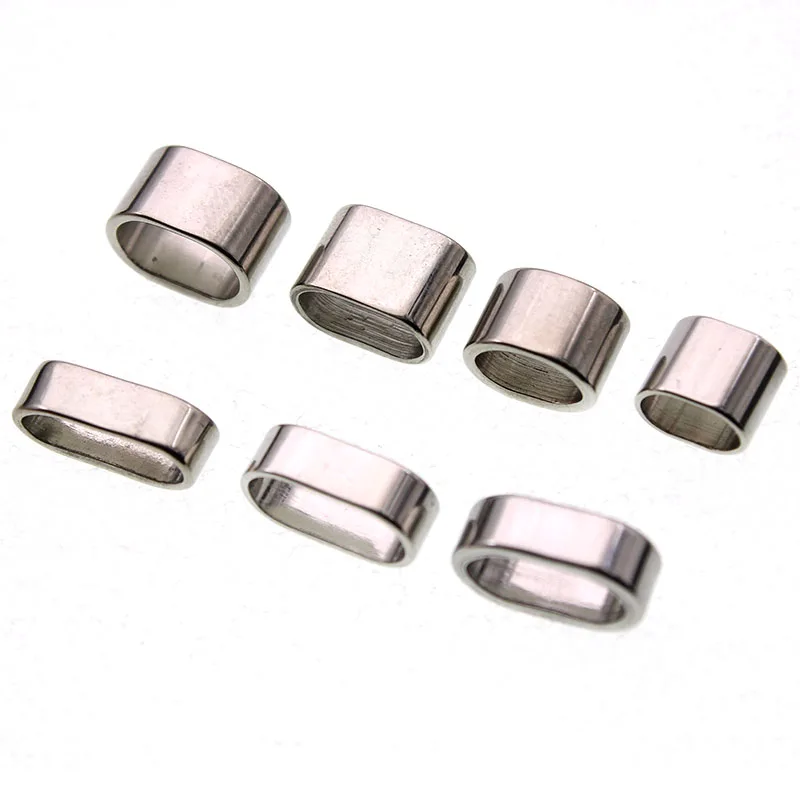 10Pcs/lot Stainless Steel Spacer Beads Charm Loose Paracord Knife Beads Accessories for DIY Bracelet Leather Jewelry Making