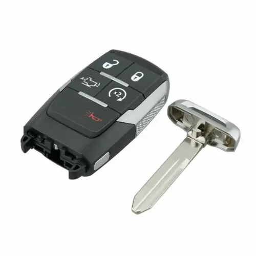 Keyecu Smart Remote Key Fob 5 Buttons 433MHz 4A Chip for Ram 2500 3500 4500 5500 2019 2020 2021 FCC ID: GQ4-76T, P/N: 68374994