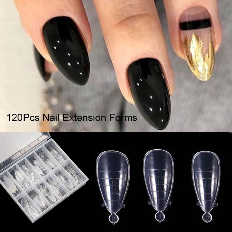 FILI 120 Uds formas superiores para uñas molde de Gel de construcción rápida forma superior para herramientas de manicura puntas de molde de extensión de uñas