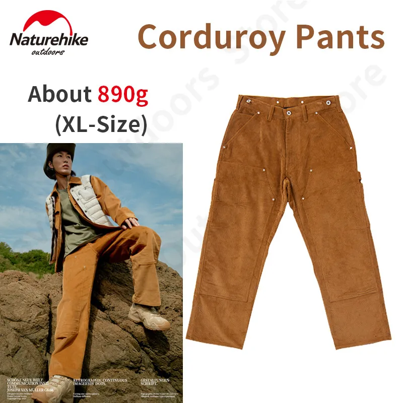 

Naturehike New Fashion Corduroy Pants Autumn Winter Thickening Keep Warm Camping Hiking Loose Straight Trousers Outdoor Clothes