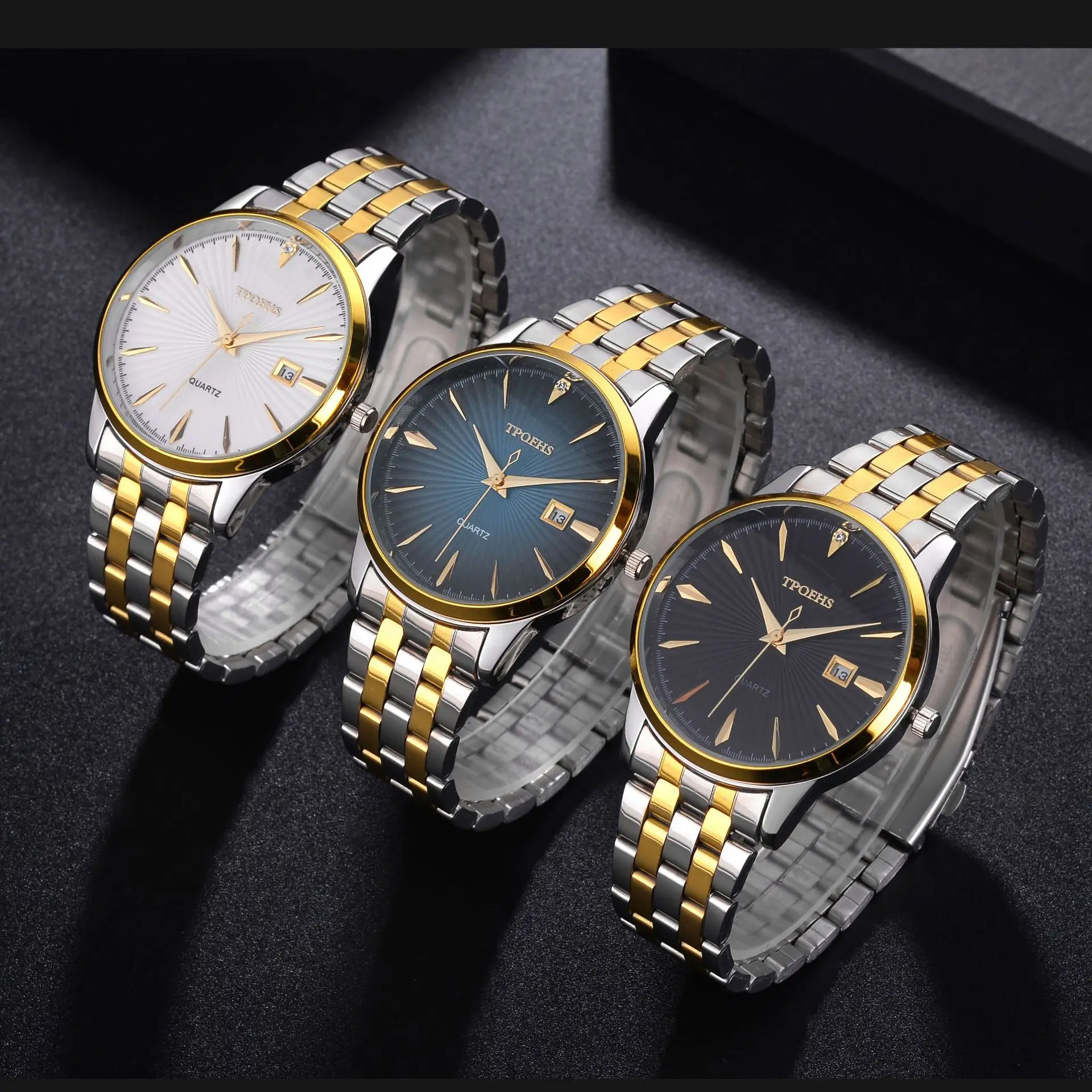 Cocktail Mens Watches Brand Luxury Fashion Business Quartz Watch Men Sports Full Steel Waterproof Black Clock Relogio Masculino