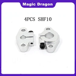 4pcs SHF10 Horizontal Linear Shaft Support 10mm Linear Rail Shaft Support XYZ Table CNC SHF Series Rail Shaft