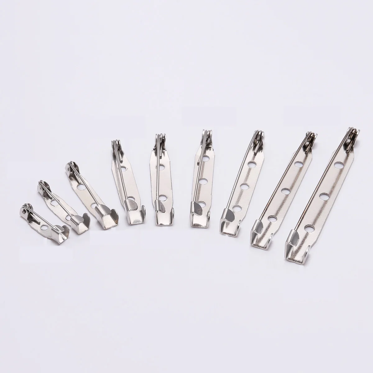 50pcs Safety Pins Brooch base 15 20 25 30 35 mm Brooch Clip Base Pins Blank Base For DIY Jewelry Accessories Clothing Supplies