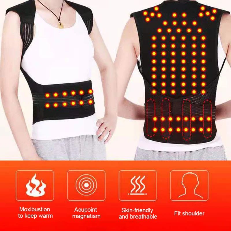 Tourmaline Heating Vest Back Waist Protector Magnetotherapy Multi-function Health Lumbar Intervertebral Disc Painless