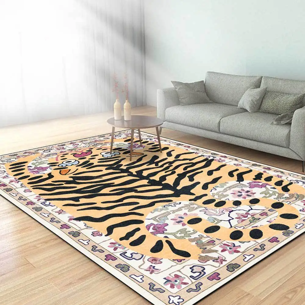 

Cartoon Tiger lion 3D Print Carpets For Living Room Bedroom Area Rugs Antiskid Child Gamer Area Carpet Kids Room Crawl Floor Mat