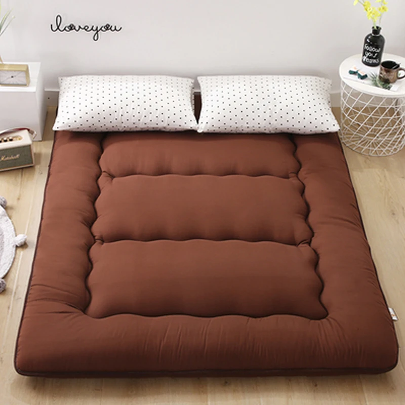 Foldable 8cm Tatami Floor Mat/Pad Fashion Comfy Futon for Dorm/Home Nap Thickened Single Double Use Sleeping Mattress/Bed