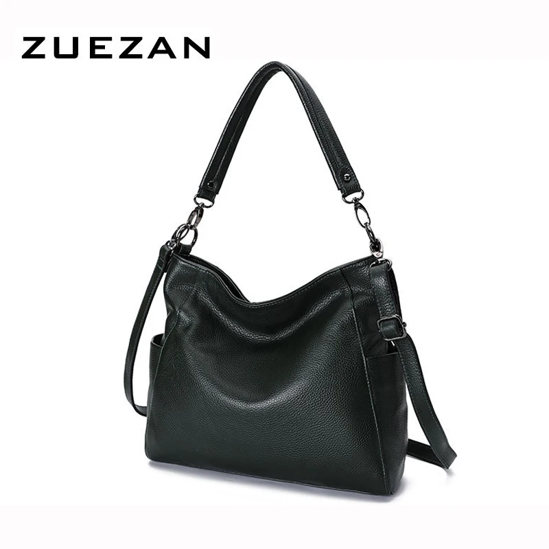 Hobo Bag, 100% Natural Cowhide, Women\'s Genuine Leather Shoulder Bag, Female Cross-body Bag, A590