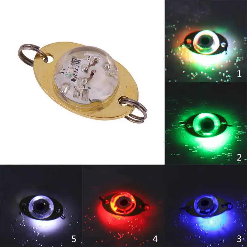 Mini isca de pesca subaquática com luz de led, isca de pesca brilhante em forma de lula com luz de led para atrair peixes