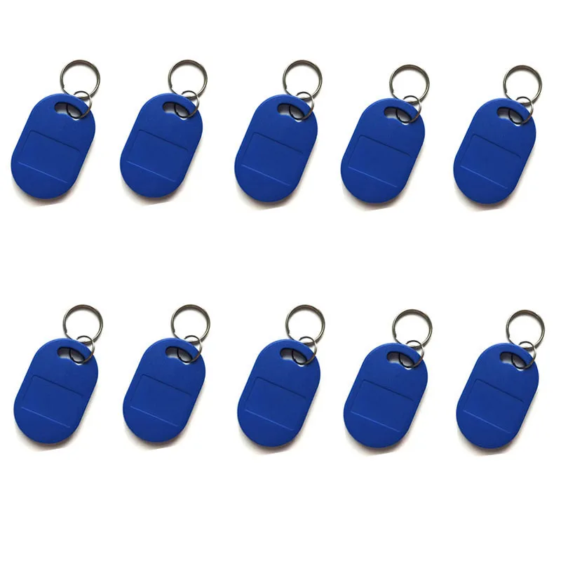 10pcs IC+ID UID Rewritable Composite Key Tags Keyfob Dual Chip Frequency RFID 125KHZ T5577 EM4305+13.56MHZ Changeable Writable