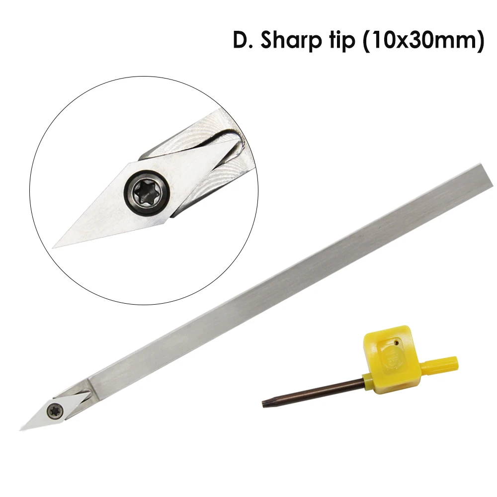 Woodturning Tool Diamond Round Square Carbide Insert Cutter Stainless Steel Bar Wood Lathe Turning Tools Accessories