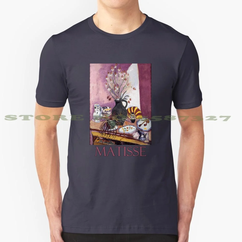 Still Life With Flowers By Henri Matisse 100% Cotton T-Shirt Artist Fine Art Modern Art Painter Fauvism Fauvist French Museum