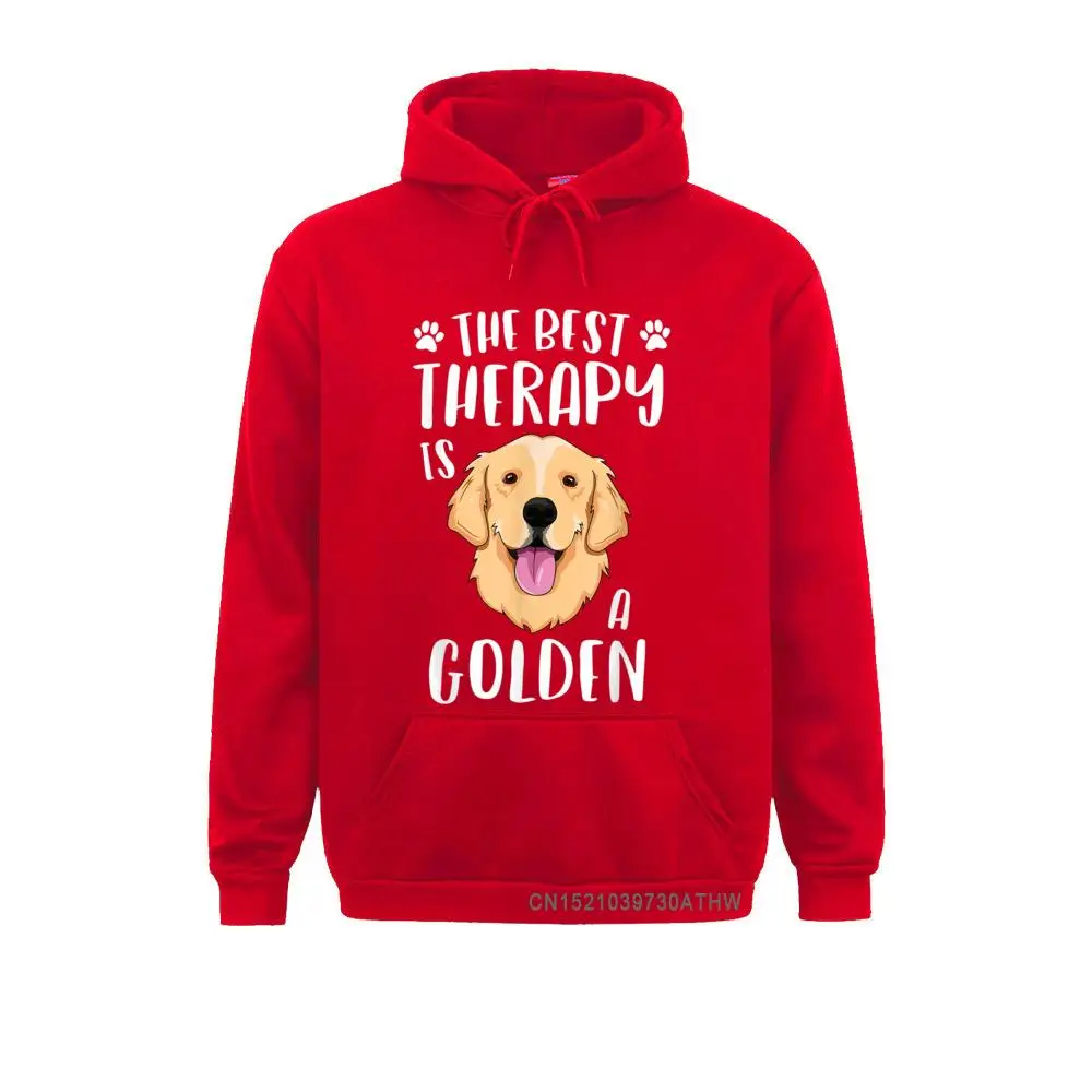 Fitness Tight The Best Therapy Is A Golden Retriever Fur Mama Dog Men Sweatshirts Rife Fall Sportswears