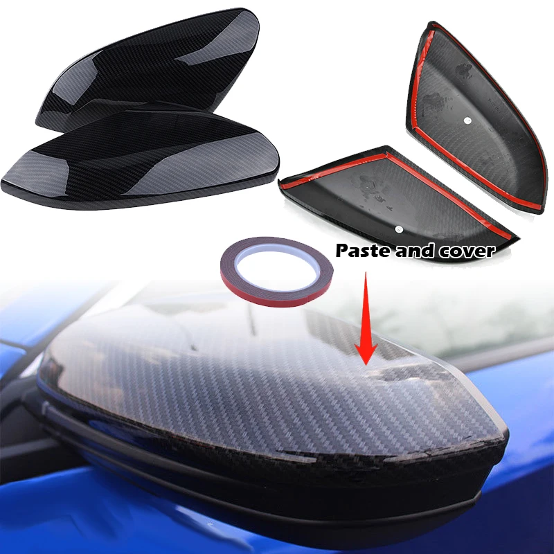 2pcs Car Rear View Mirror Cover Side Wing Mirror Housing Car Accessories Fit For Honda Civic 10th 2016 2017 2018 2019 2020