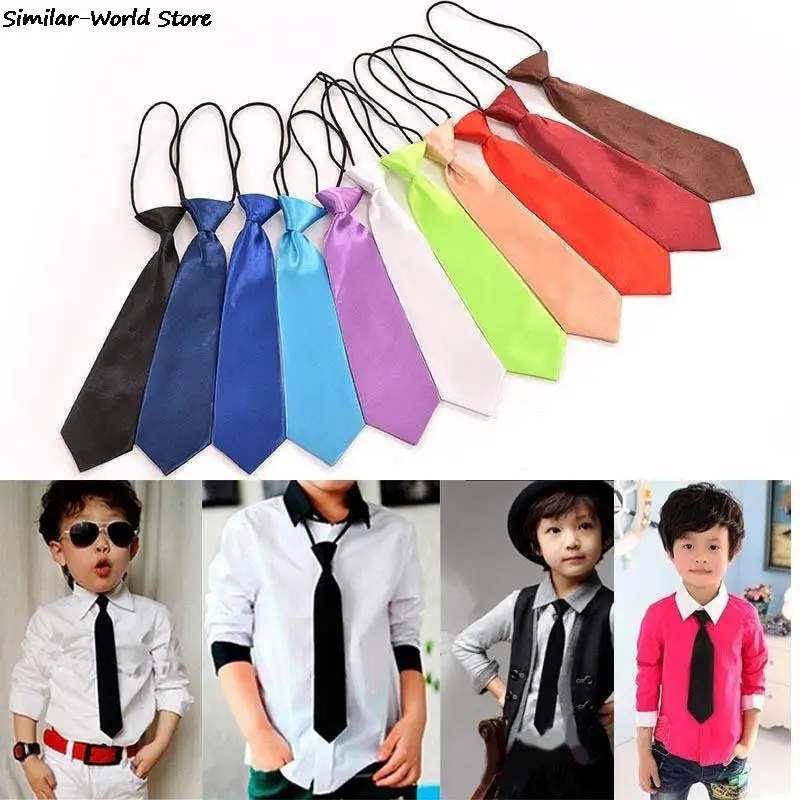 Hot Sale Classic Kid Suit Boy Baby Fashion Classic 11 Solid Color Adjustable Bowtie Red Black White Chlidren Bow Tie Necktie