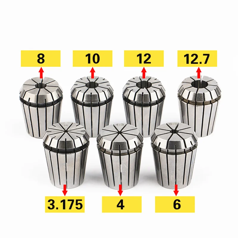 ER8 ER11 ER16 ER20 ER25 ER32 ER40 spring collet chuck Accuracy CNC milling tool holder Engraving machine spindle motor