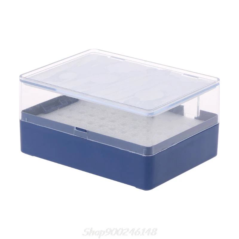 

Пластиковая коробка для хранения с пеной измельчитель органайзер для 50 PCB Сверла D08F