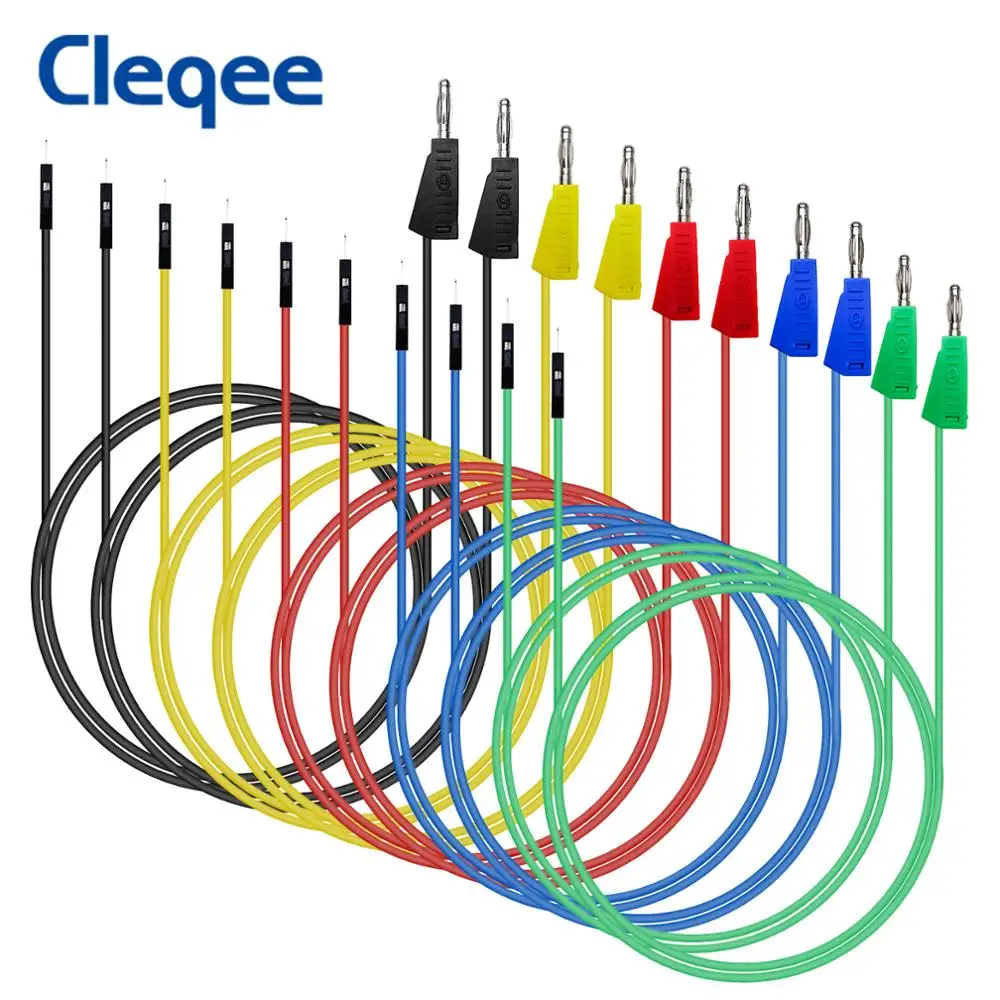 تكويم الموز التوصيل إلى الذكور/الإناث البلوز 26 AWG اختبار الرصاص ملزمة آخر إلى لحام اللوح لينة سيليكون مرنة الرصاص